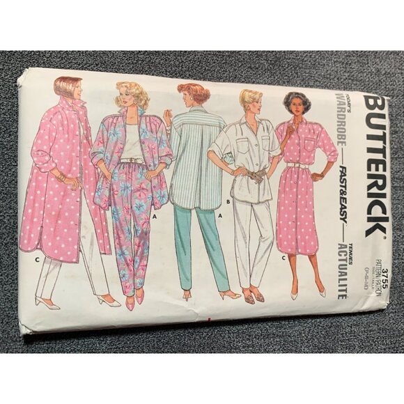 Butterick 3755 Misses' Wardrobe Pattern Robe Shirt Pants Sizes XS-XL - uncut - Picture 1 of 2